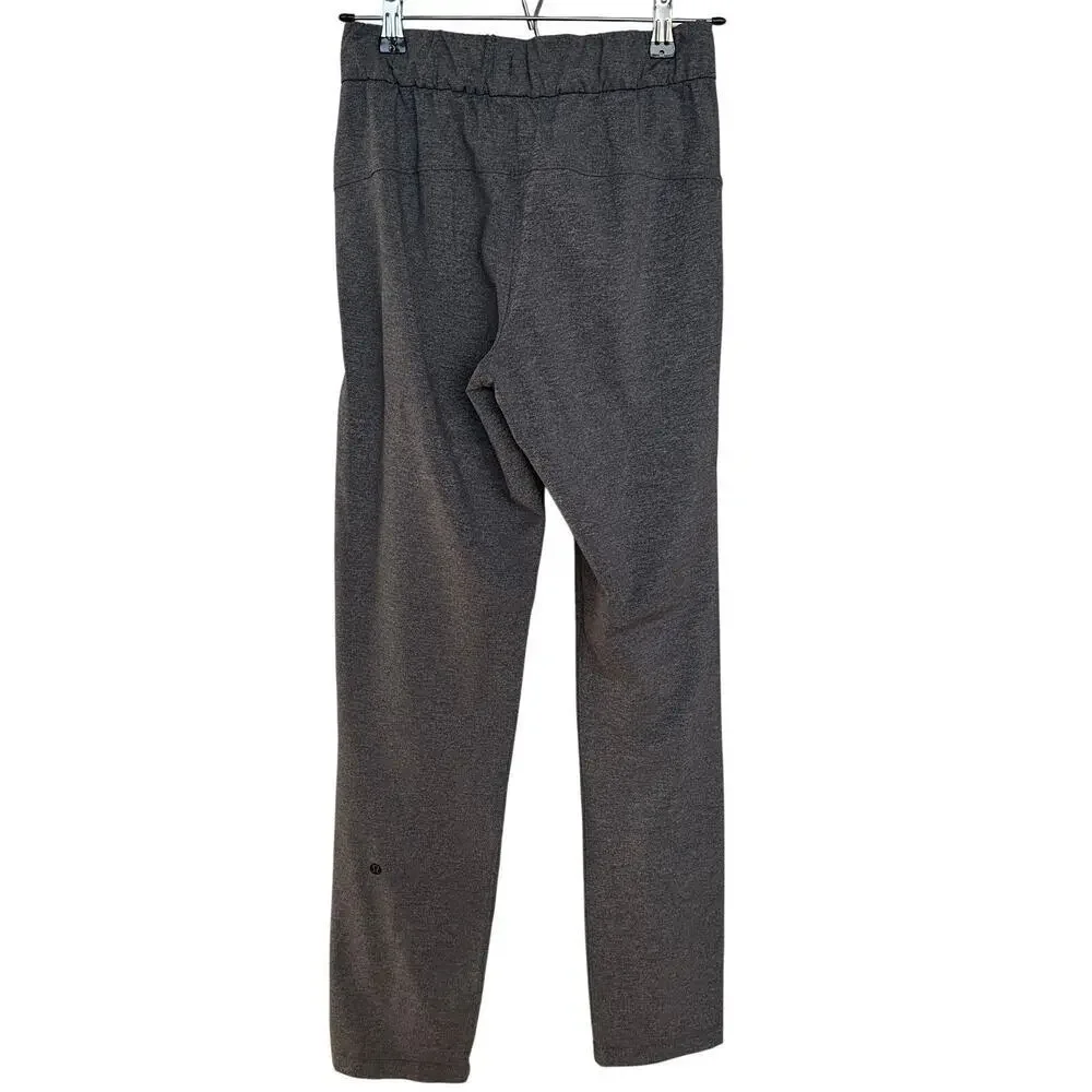 Lululemon Women's On The Fly Pant, Heathered Black, Size 4 Tall, Like New